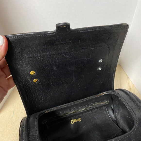 Vintage Collentz Barrel Purse • Black Leather • One Strap • Small - Picture 11 of 13